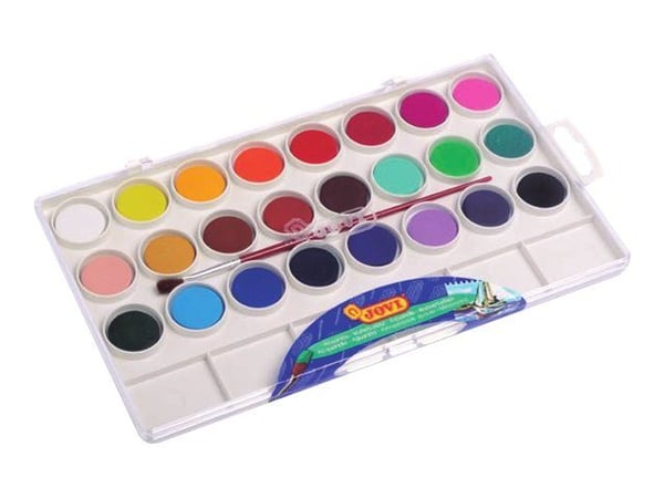 JOVI WaterColors - Maling - vannfarge - assorterte farger (en pakke 24)