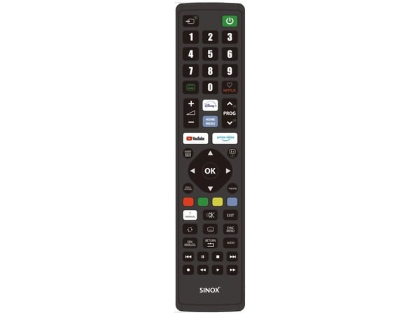 Sinox SXR1230, TV, RF kabel-fri, Trykknapper, Svart