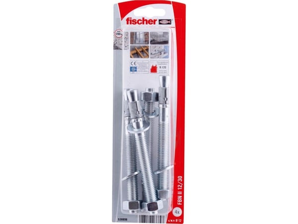 Fischer 538896, Ekspansjonsanker, Betong, M12, 109 mm, 1,2 cm, 10 cm