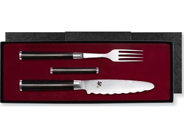 kai Shun Classic, Kniv / Skjærer eske sett, Stål, Tre, Sort, Sort, Sort
