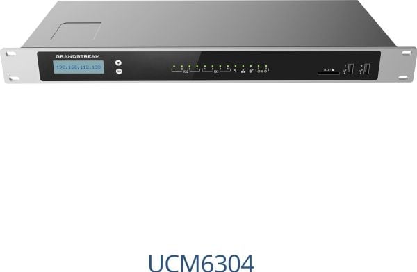 Grandstream UCM6304 - IP-PBX - rackmonterbar - 4 FXO-porter - 4 FXS-porter - 3 x 10/100/1000