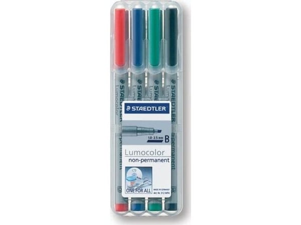 Staedtler 312 WP4, 1 kpl, musta, Sininen, Ruskea, Vihreä, Oranssi, Punainen, Violetti, Keltainen, Harmaa, Polypropeeni (PP), 1 mm, 2,5 mm