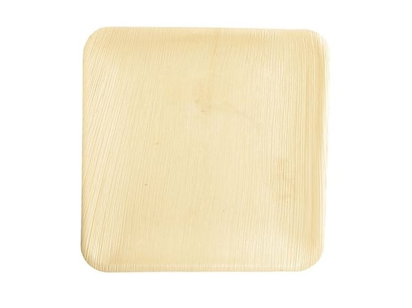 Papstar pure, Plate, firkant, Palmeblad, Monokromatisk, 25 stykker, DIN EN 13432