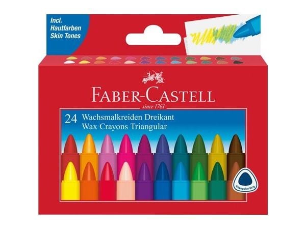 Faber-Castell 120024, 24 stykker, Flerfarget, Flerfarget, Gutt/Jente, Boks, Papir