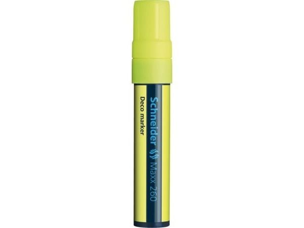 Schneider Maxx 260 - Markør - for glass - gul - vannbasert flytende kritt - 2-15 mm - ekstra bred