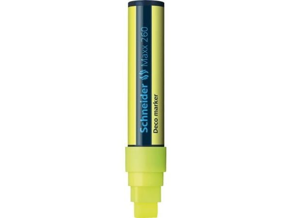 Schneider Maxx 260 - Markør - for glass - gul - vannbasert flytende kritt - 2-15 mm - ekstra bred