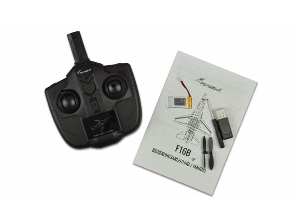 Fjernstyrt fly Amewi AMEWI F16B fly med Gyro 2-kanals 290 mm RTF