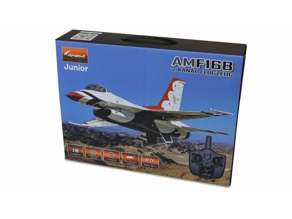 Fjernstyrt fly Amewi AMEWI F16B fly med Gyro 2-kanals 290 mm RTF