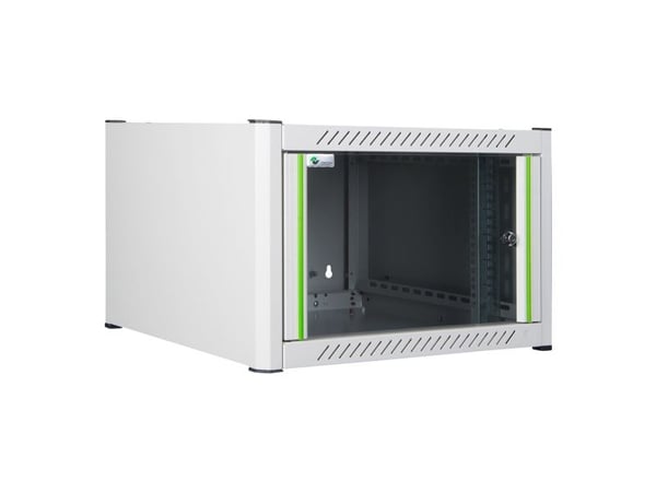 Lanview by Logon - Rack skap - 60 x 45 - veggmonterbar - hvit, RAL 7035 - 6U - 19"