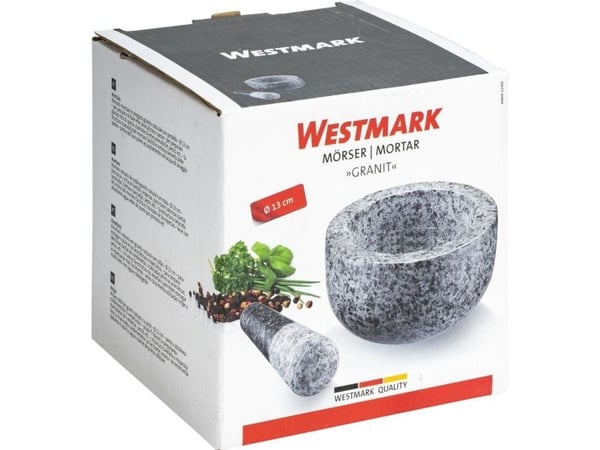 Westmark Granit, Grå, Granitt, Morter og pistill, 13 cm, 131 mm, 131 mm