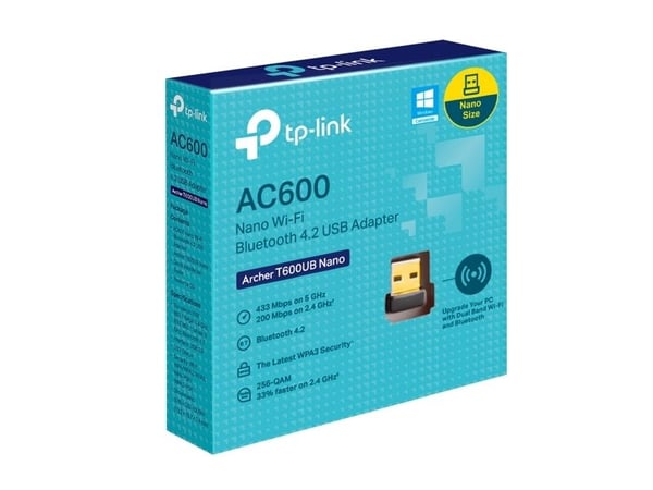TP-Link ARCHER T600UB NANO, langallinen, USB, WLAN, 433 Mbit/s, musta