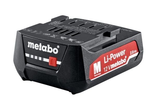 Metabo 625406000, Akku, 2 ah, 12 V, Metabo, Musta, Punainen