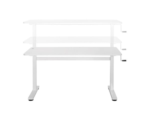 Ergo Office manuellt höj- och sänkbart skrivbord max 40 kg max höjd 117 cm ER-401 W