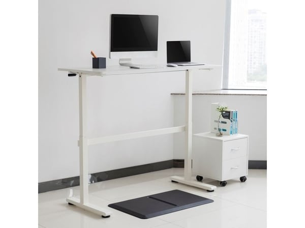 Ergo Office manuellt höj- och sänkbart skrivbord max 40 kg max höjd 117 cm ER-401 W