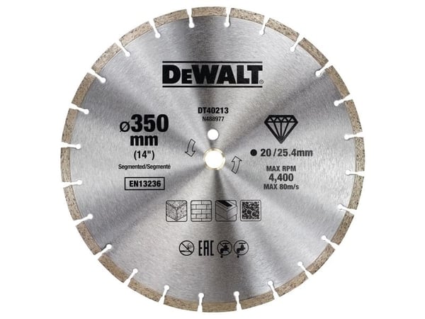 DEWALT 350x25.4mm SEGMENTAL DIAMANTTI TARGET (SEGMENTAL DIAMOND TARGET)