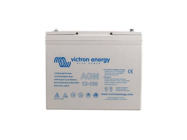 Victron Energy Super Cycle blybatteri 12 V 100 Ah blyfleece (B x H x T) 26 x 21,5 x 16,8 cm M6 skrutilkobling lav selvutlading
