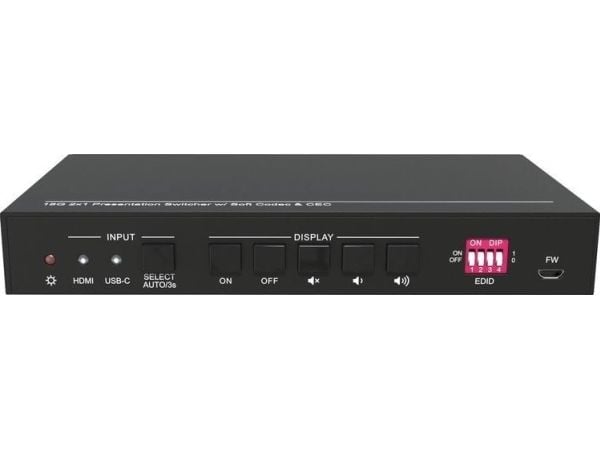 VivoLink VLHUB121-MME – 2x1-kytkin/ääniliitin