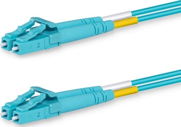 Lanview - Koblingskabel - LC/UPC-multimodus (hann) til LC/UPC-multimodus (hann) - 3 m - 2 mm - fiberoptisk - dupleks - 50 / 125 mikroner - OM3 - ha...
