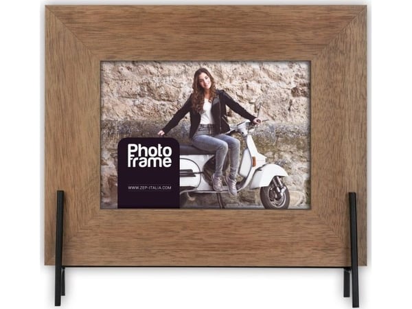 ZEP Frejus horizontaal 13x11 hout portret ML275, Tre, Brun, Enkel bilderamme, Bord, 13 x 18 cm, Rektangulær