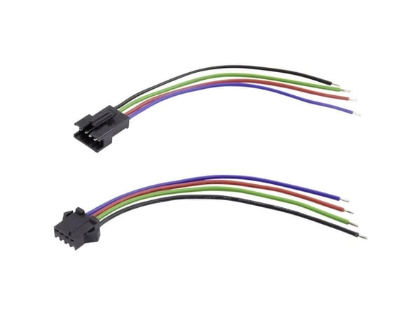 TRU COMPONENTS TC-6649240 Pistorasia, jossa on litz-johto Nappien kokonaismäärä 4 Ristikkoväli: 2,50 mm 1 sarja
