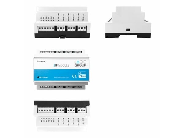 ZIF5020 DIN skinne intelligent trådløs smart modul til styring / automatik af fx varmestyring Z-Wave
