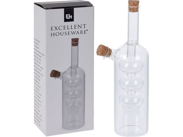 Excellent Houseware 2in1 pulloannostelija oliiviöljylle, balsamiviinietikalle oliiviöljylle ja etikalle