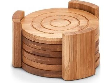 Zeller runde bambusunderlegg 7 deler