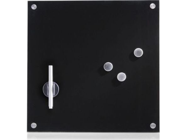 Zeller lasiset magneettitaulut lasinen muistilista musta 40x40cm 40.0 x 40.0 cm särkymätön lasi, metallinen tausta musta