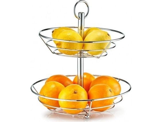 Zeller fruktkurv i metall, 2-pk, 26x29 cm