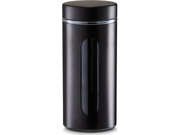 Oppbevaringsbeholder i glass med skilleplate 1,2 l hvit Zeller