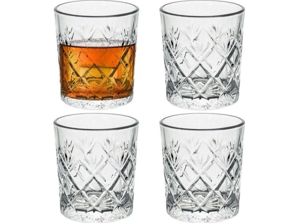 Excellent Houseware Whiskyglass sett med 4 stk 230 ml