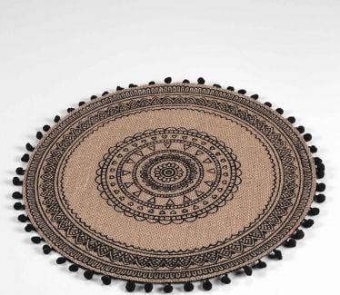 Douceur d'Interieur underlägg tassel - Renata svart stl. 38