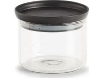 Zeller oppbevaringsskål med plastlokk 350 ml svart 10,3×8,1 cm