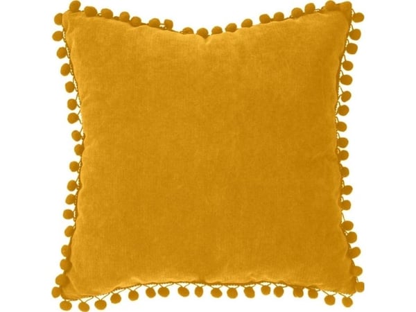 Atmosphera pomponger dekorativ gulvmatte 40 x 40 cm gul
