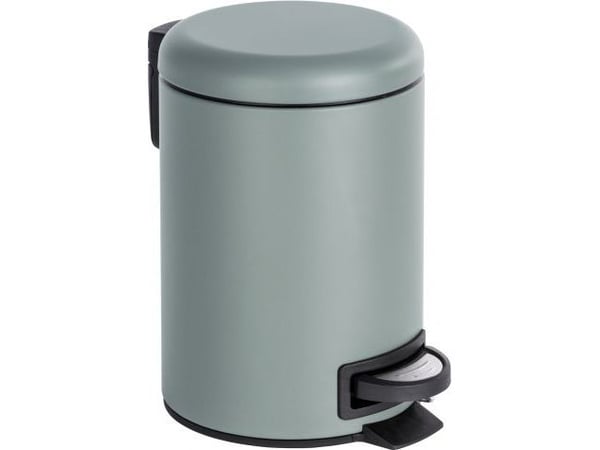 WENKO 22148100, 3 l, Rund, Metall, Grå, Plast, Pedal