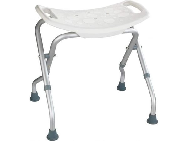 Wenko składany stołek Secura 53,5 x 44,5-48 cm biały