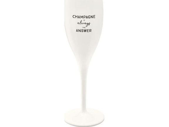 Koziol champagne glass champagne alltid svaret 100 ml hvit