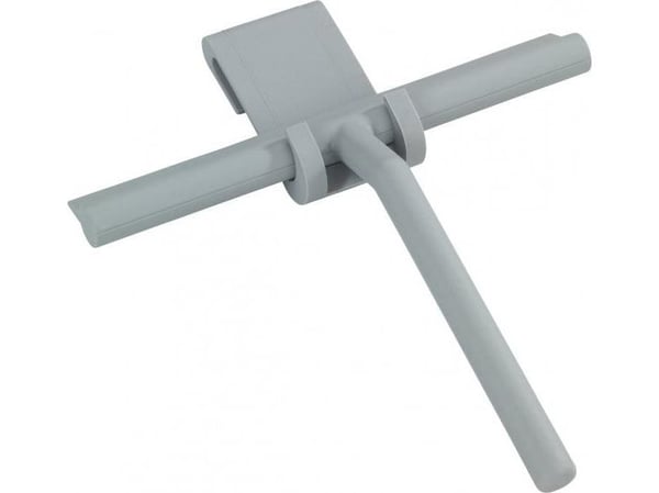 WENKO 22701100, Dusjnal med ett blad, Grå, Silikon, Silikon, 210 mm, 40 mm