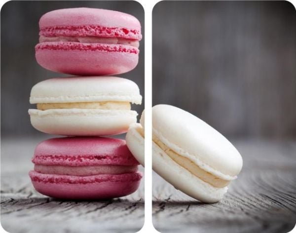 WENKO Macarons, Rektangulær, Glass, Plast, Flerfarget, Brødvarer, Frukt & grønsaker, Bilde, 300 mm