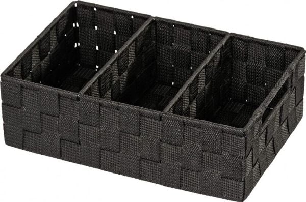 WENKO Adria, Oppbevaringsbrett, Sort, Rektangulær, Plast, Polypropylen (PP), Monokromatisk, 320 mm