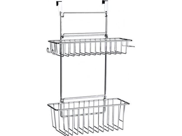 WENKO Door-mounted rack, Opphengsmontering, Metall, Kromfarget, Kjøkken, 2 hyller, Moderne