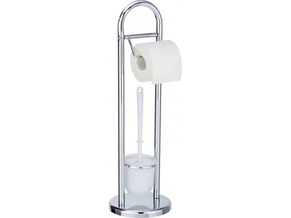 WENKO 15438100, Toalettbørste og holder, Krom, Polypropylen (PP), 190 mm, 190 mm, 630 mm
