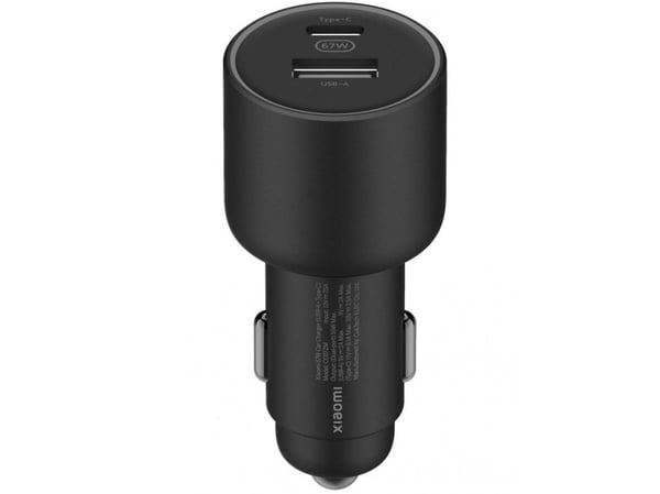 Xiaomi CC07ZM - Autovirtasovitin - USB-A + USB-C - 67 Watt - 6,1 A - High Power Flash (USB, 24-nastainen USB-C)