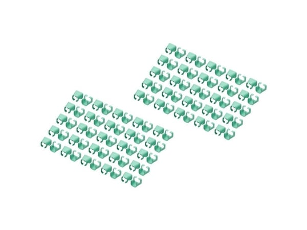 Digitus A-CC-G, Fargekodende klemme, Grønn, Polyvinylklorid (PVC), Cat5e/6, 100 stykker, 100 mm