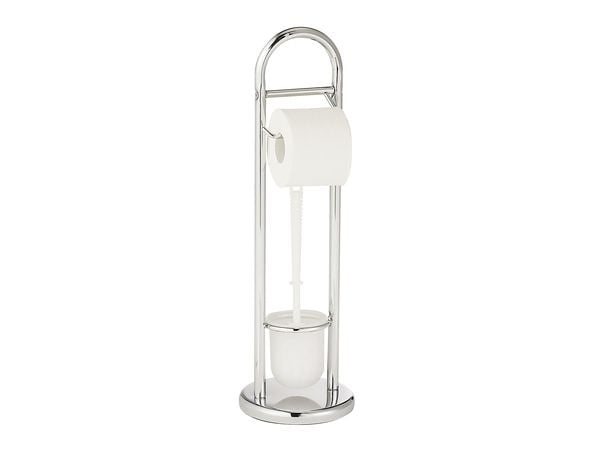 WENKO 15438100, Toalettbørste og holder, Krom, Polypropylen (PP), 190 mm, 190 mm, 630 mm