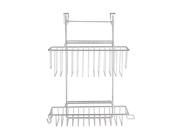 WENKO Door-mounted rack, Opphengsmontering, Metall, Kromfarget, Kjøkken, 2 hyller, Moderne