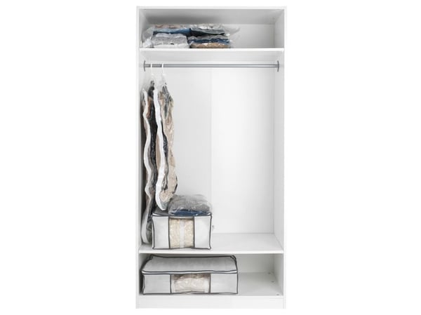 WENKO Vacuum Soft Box L, Gjennomsiktig, Hvit, Rektangulær, Polyethylen, Polypropylen (PP), Innendørs, Hvit, Glidelås