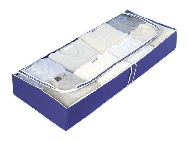 WENKO 4380630100, Hard klesoppbevaringsbag, Blå, PVC, Plast, Glidelås, 103 cm, 45 cm