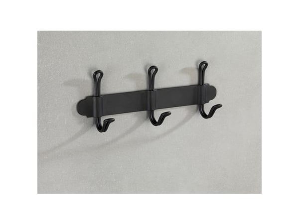 WENKO 22941100, Innendørs, Håndklekrok, Svart, Stål, 220 mm, 50 mm