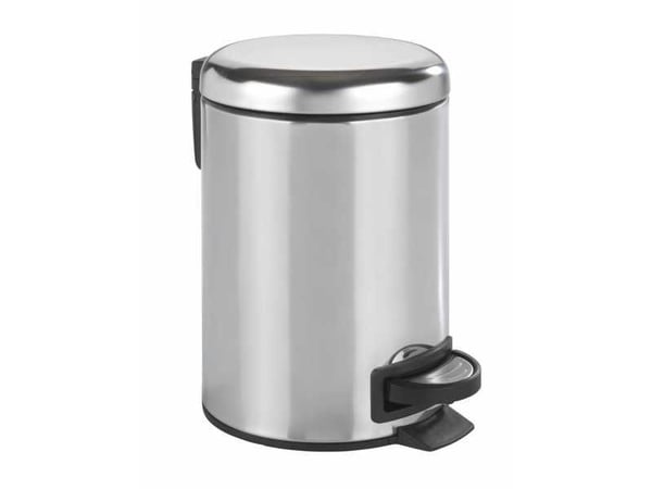 WENKO 22444100, 3 l, Rund, Rustfritt stål, Sølv, Plast, Pedal
